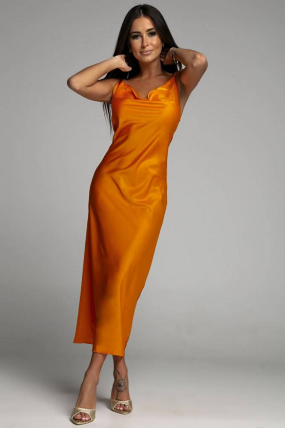 Společenské šaty Clerence, oranžové